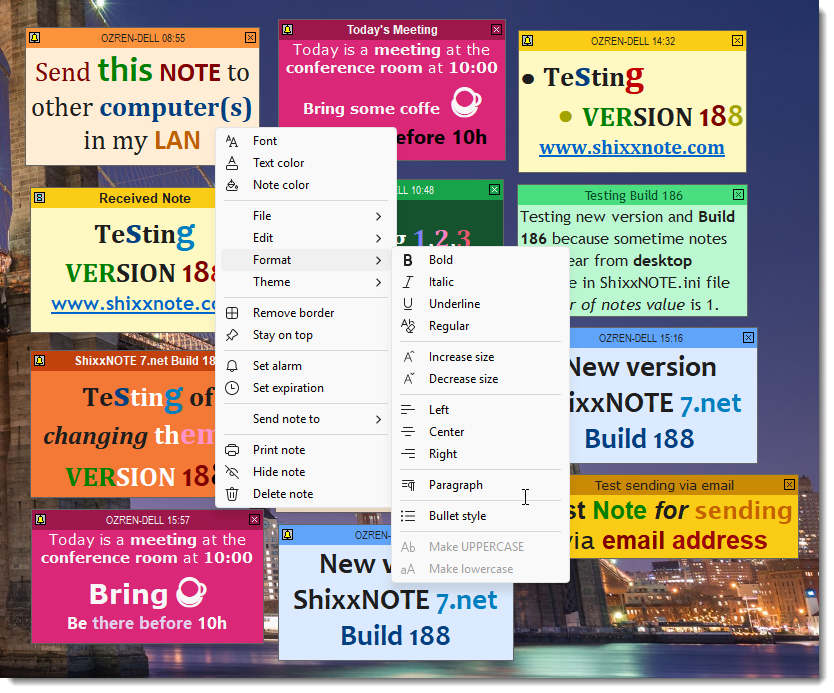 Fully Customizable Sticky Notes