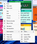 ShixxNOTE note menu Send note to with saved recipient groups