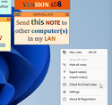 ShixxNOTE tray icon menu with new note, export, import and settings