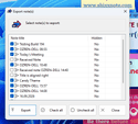 ShixxNOTE export notes dialog with the list of notes to export