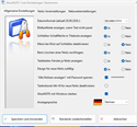 ShixxNOTE settings shown in German, one of thirteen interface languages