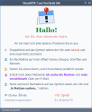 ShixxNOTE welcome note in German, shown in the language of Windows on the first start